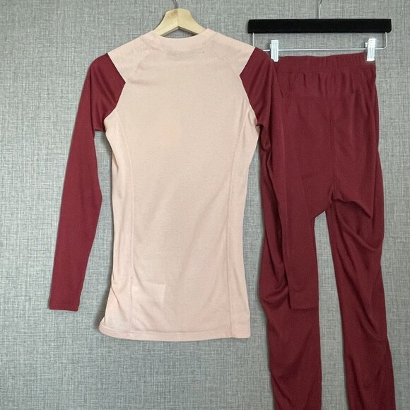 Craft Baselayer Set Women s Extra Small Pink Red Rhubarb Core Warm Pant Top New - Picture 6 of 8